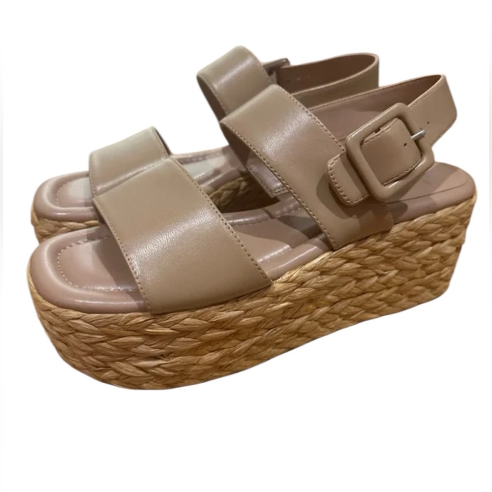 Marc Fisher Tan Espadrille Sandals